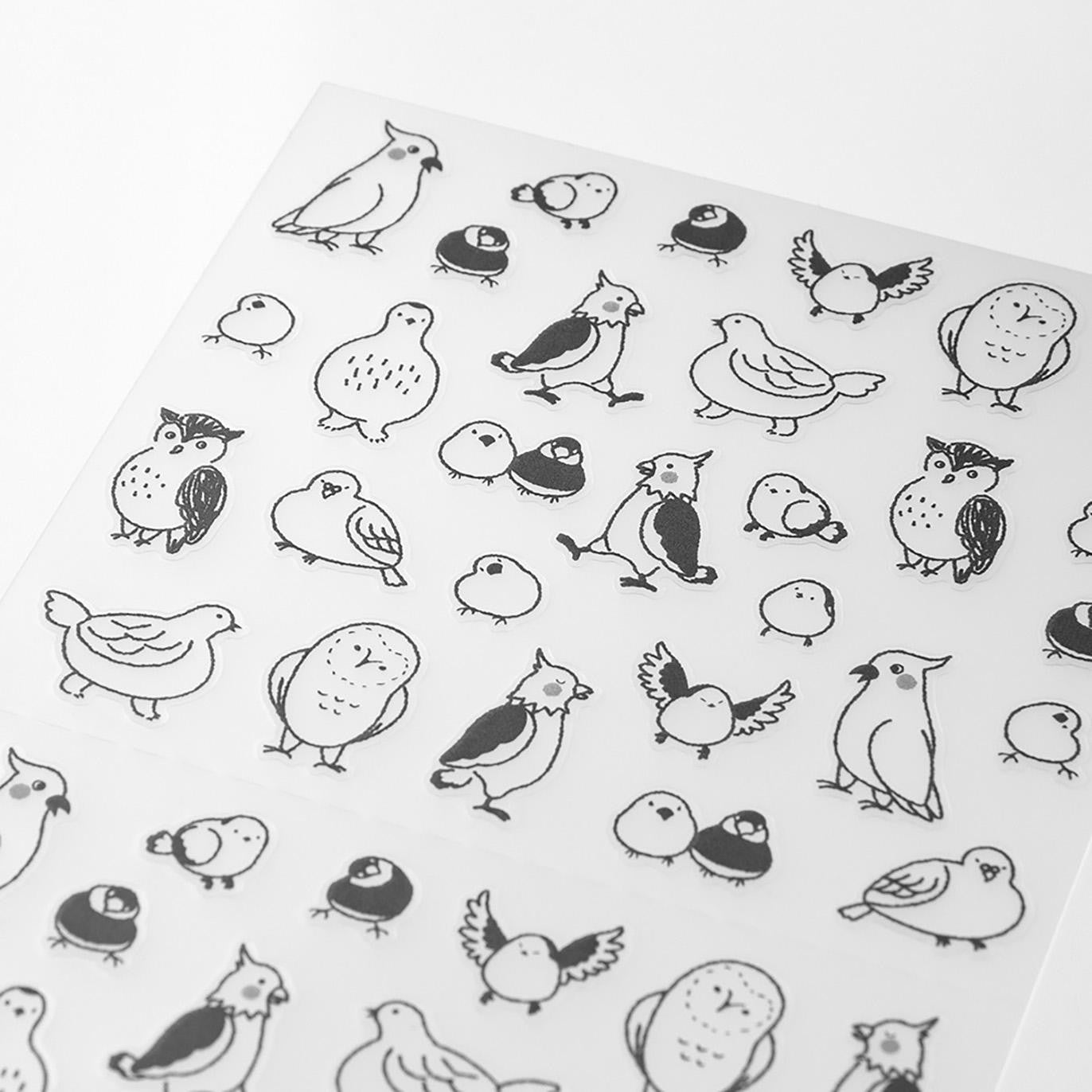 Chat Bird Clear Planner Stickers No. 2593