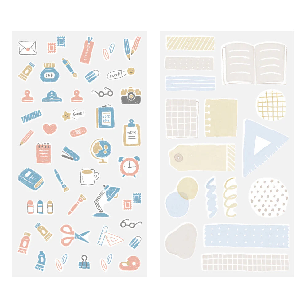 Stationery Washi Sticker Sheet 2pk