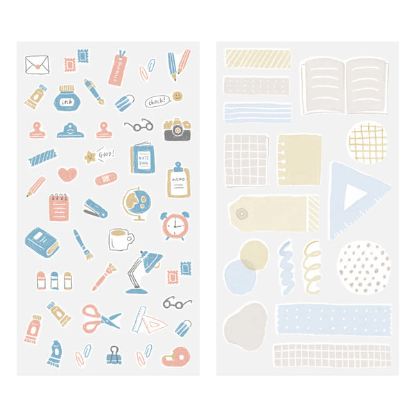 Stationery Washi Sticker Sheet 2pk