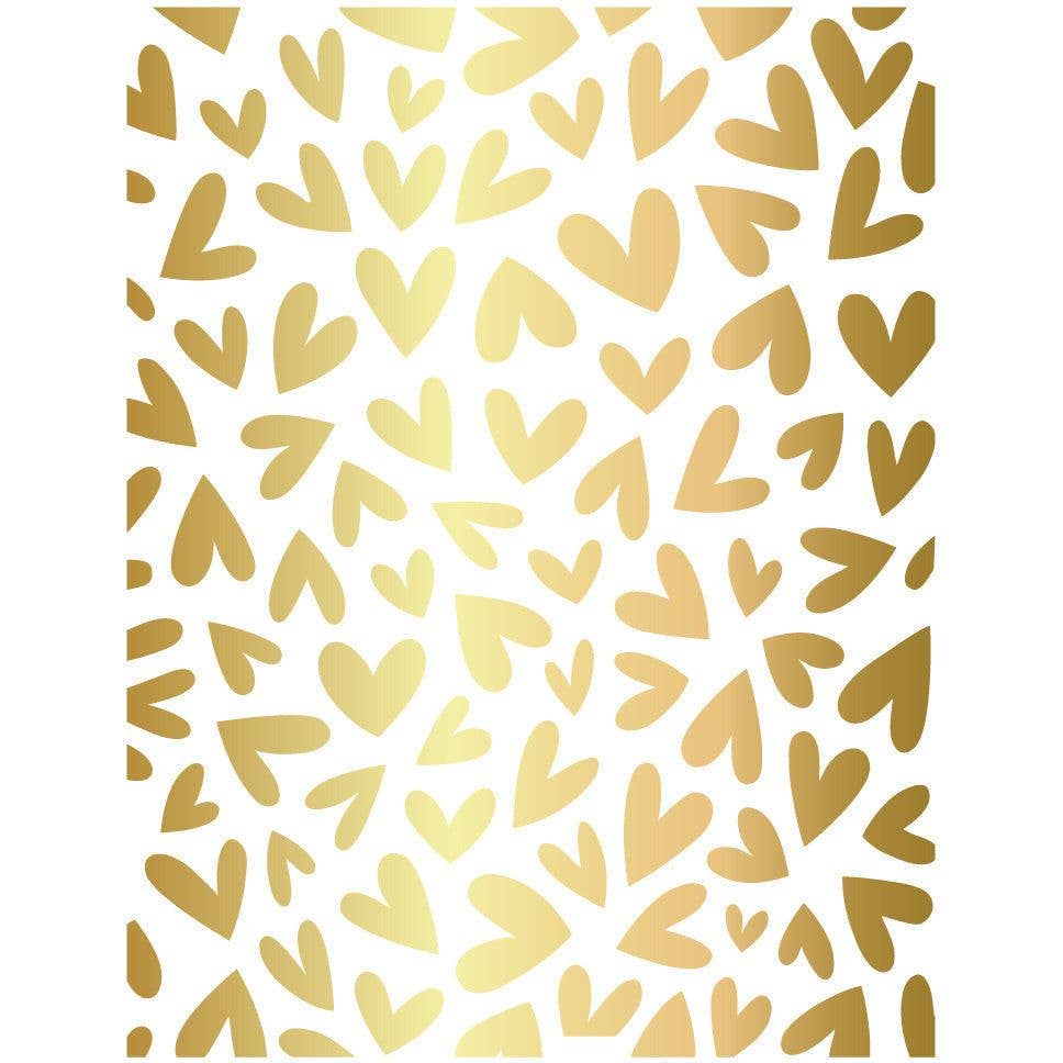 Foiled Fluttering Hearts A2 Press Plate {Retired}