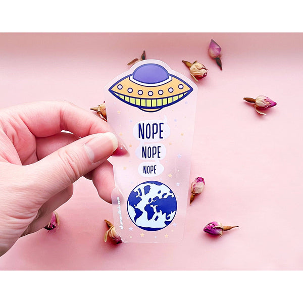 Alien Unvasion Clear Vinyl Sticker