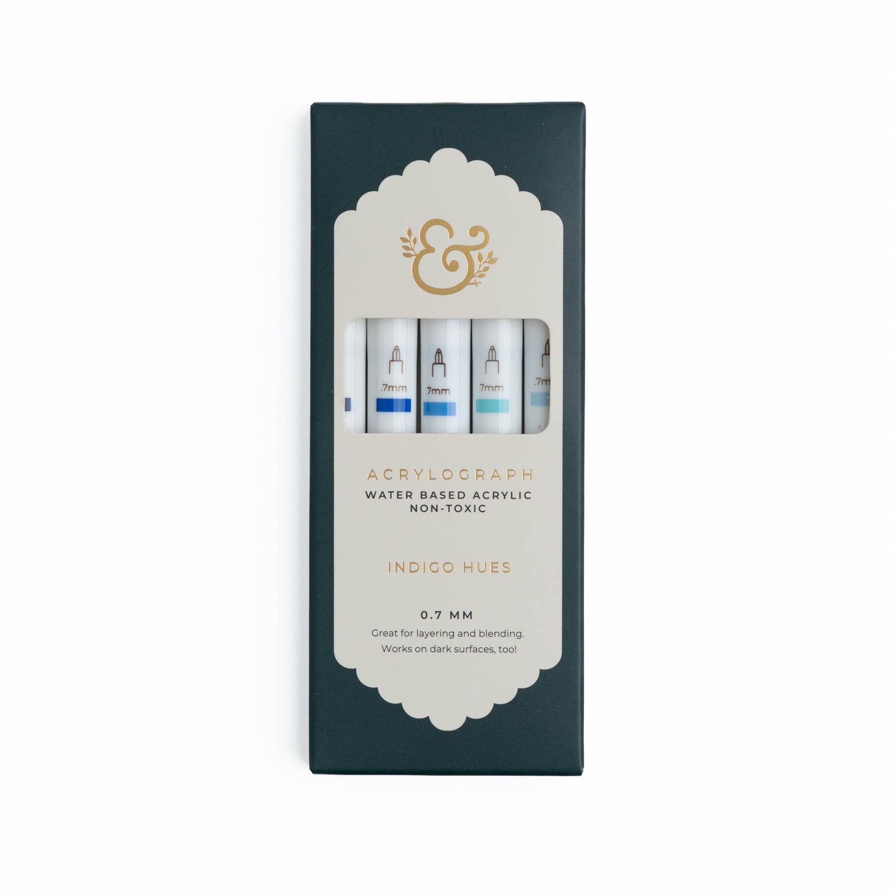 Indigo Hues 5pc Pen Sets | Acryolgraphs or Calliographs