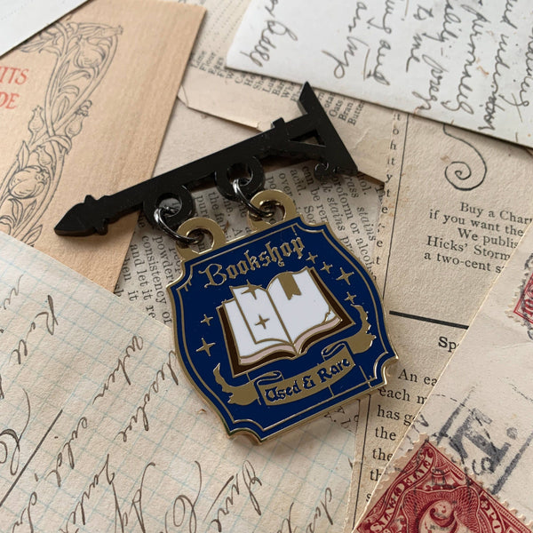Bookshop Hanging Sign Enamel Pin
