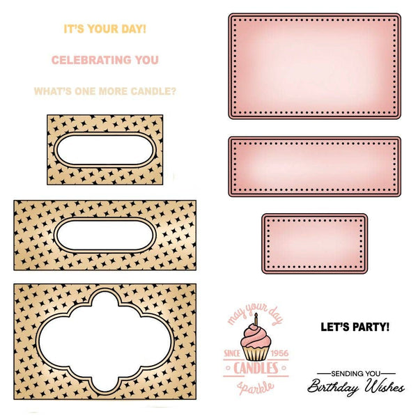 Celebration 6x8 Clear Stamp Set | Vintage Gift Card Box Add-On {Retired}
