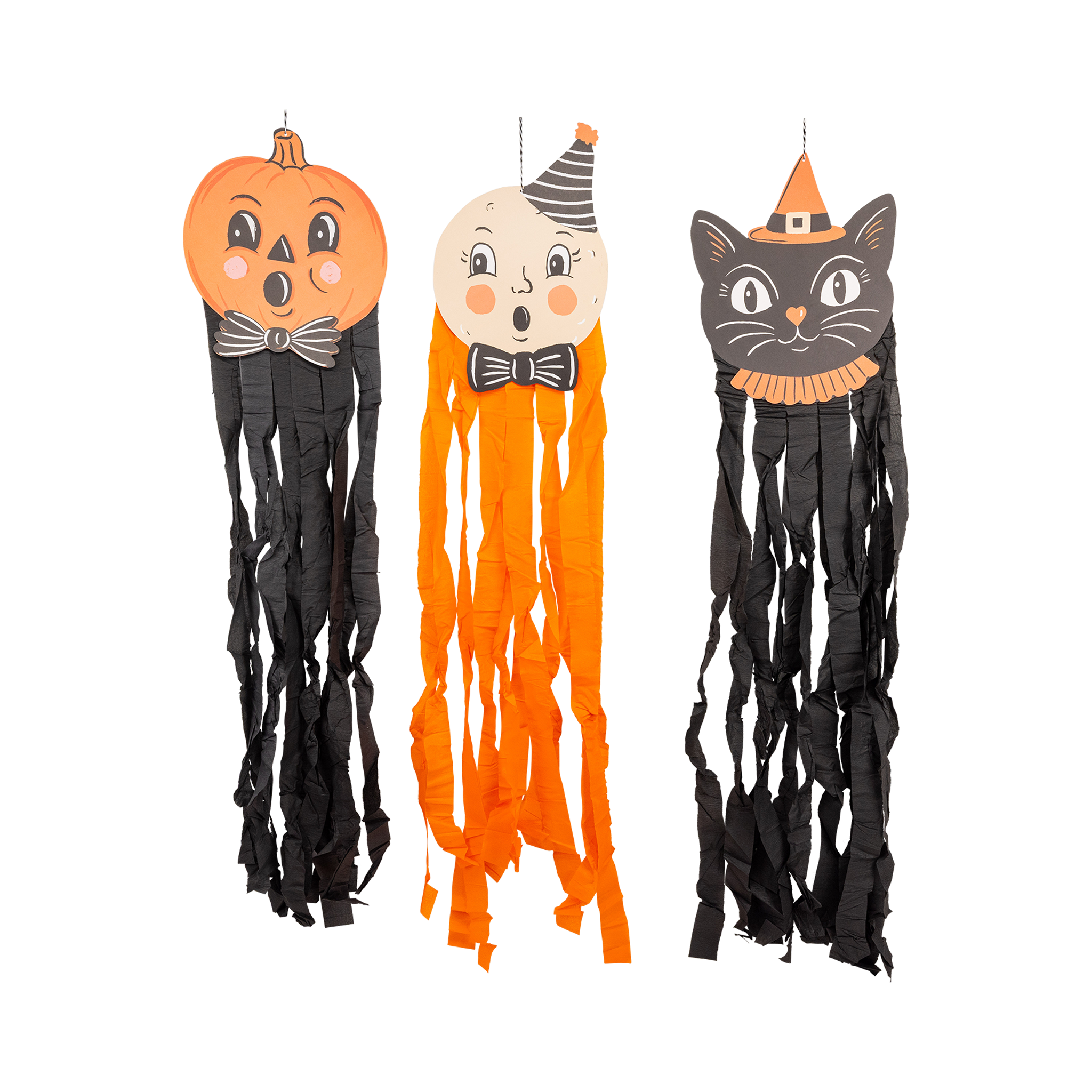 Vintage Halloween Characters Hanging Streamers