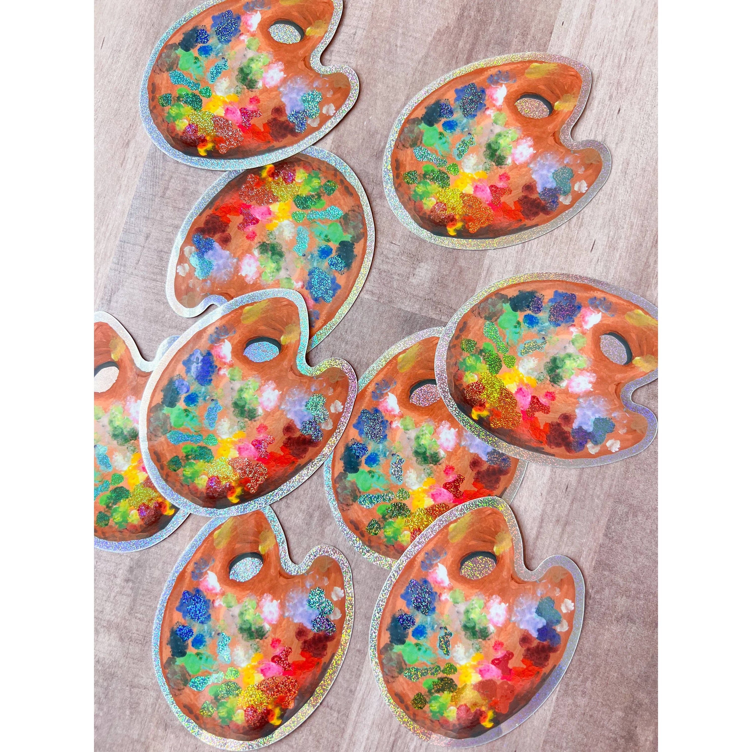 Painter's Palette Glitter Sticker