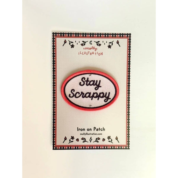 Stay Scrappy Embroidered Iron On Patch