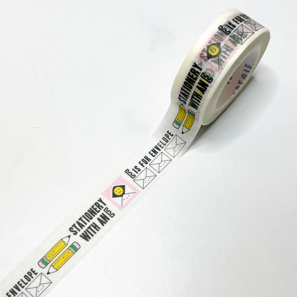 Stationery with an E Washi Tape