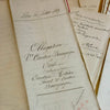Original Antique French Cream Document Folders