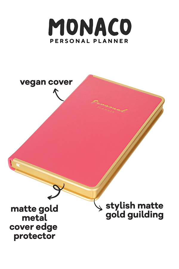 Pink Monaco A6 Undated Personal Planner