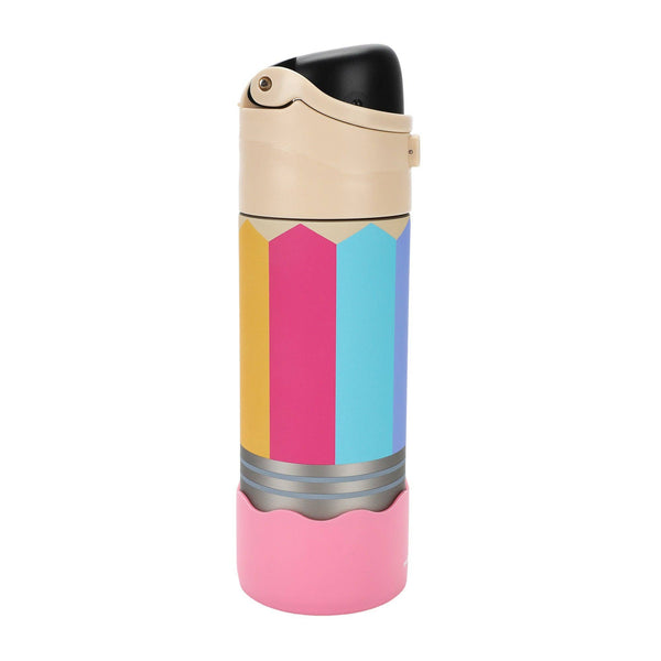 Write On! Pencil-Shaped 24oz Stainless Steel Water Bottle