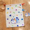 Floral Calico Drawstring Pouch Bag