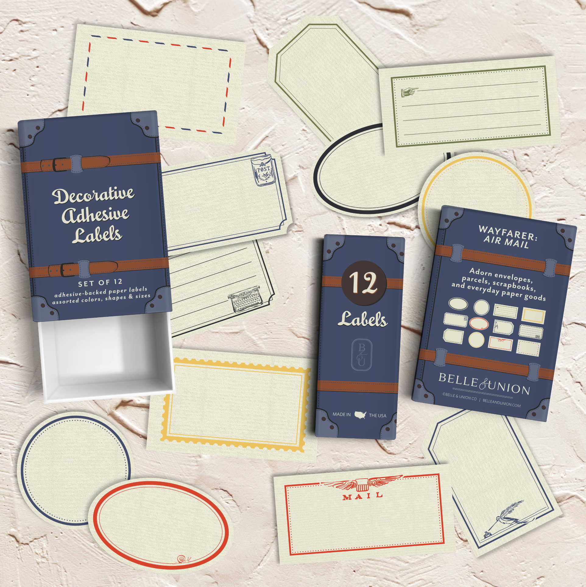 Air Mail Wayfarer Paper Label Stickers