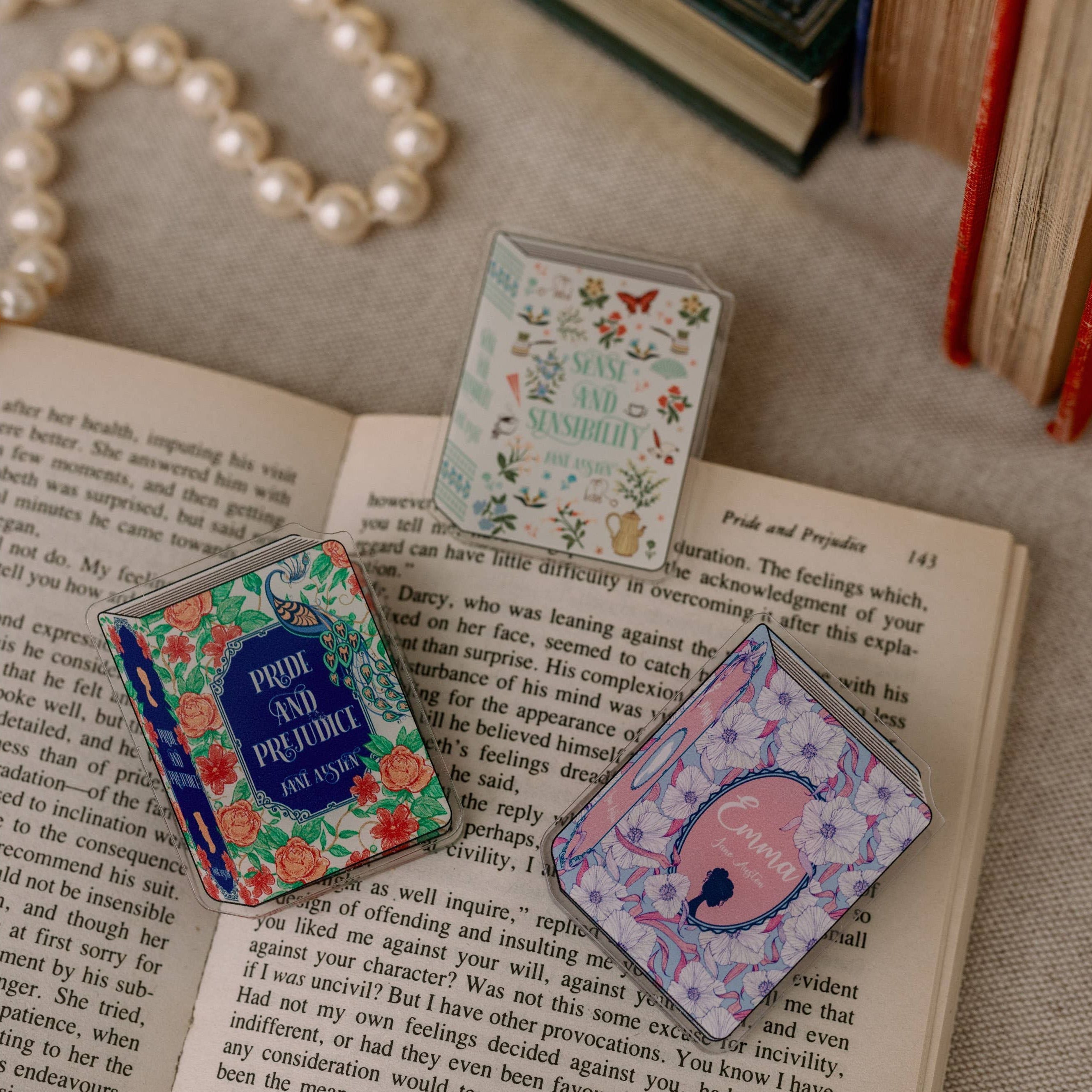 Jane Austen Acrylic Clip Set