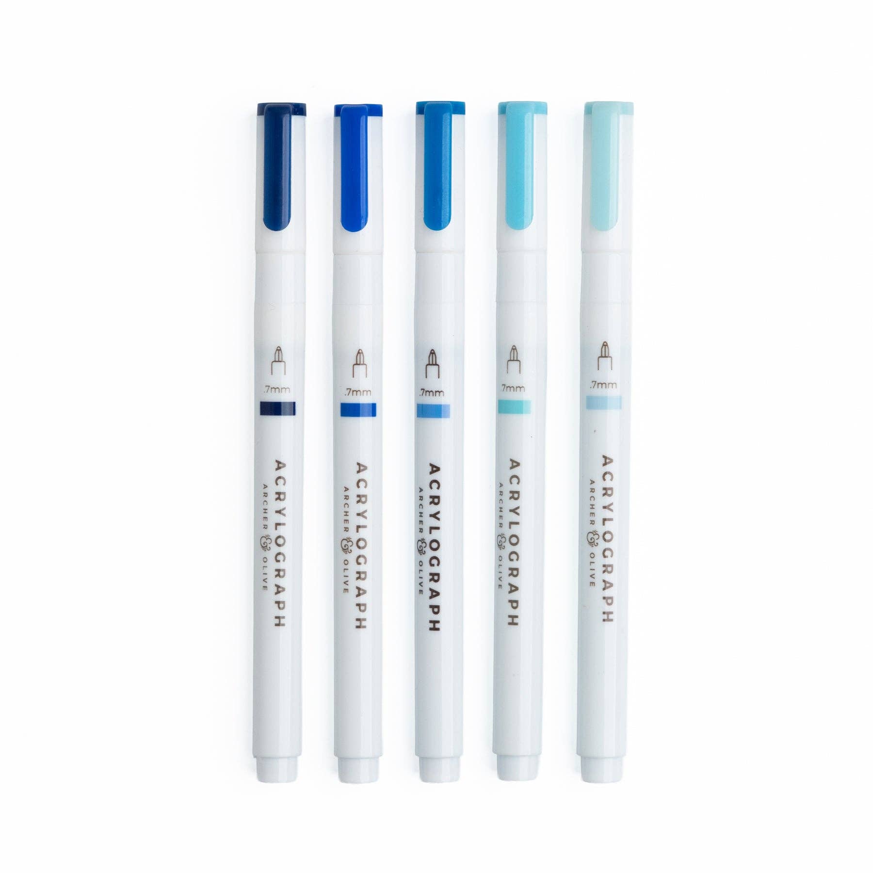 Indigo Hues 5pc Pen Sets | Acryolgraphs or Calliographs