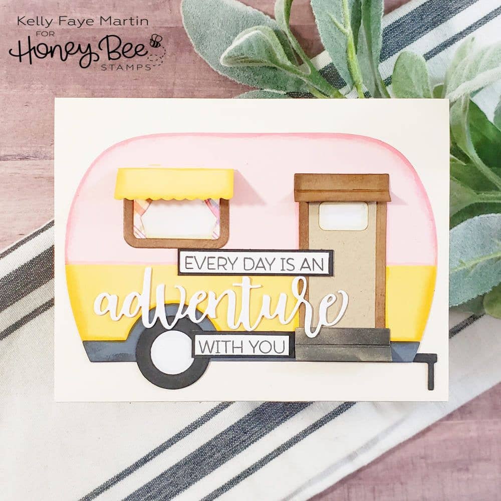 Camp Trailer Card Die Set