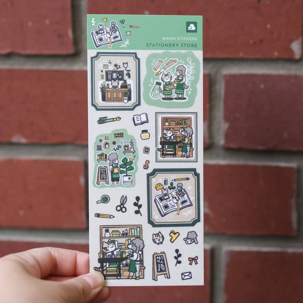 Stationery Store Washi Sticker Sheet