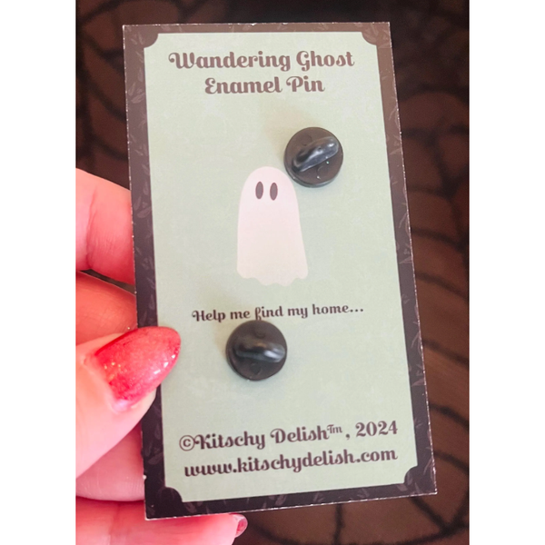 Wandering Ghost Interactive Enamel Pin