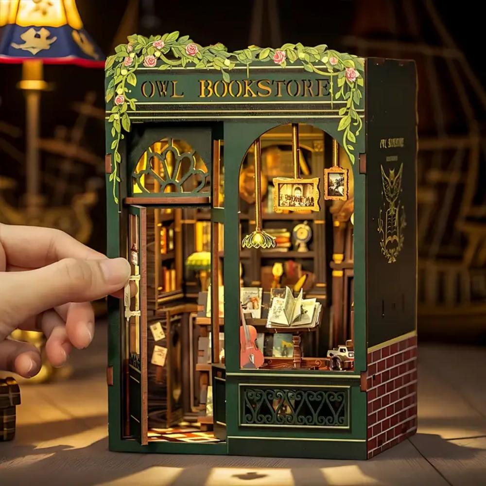 {coming soon!} Owl Bookstore Book Nook Diorama Kit