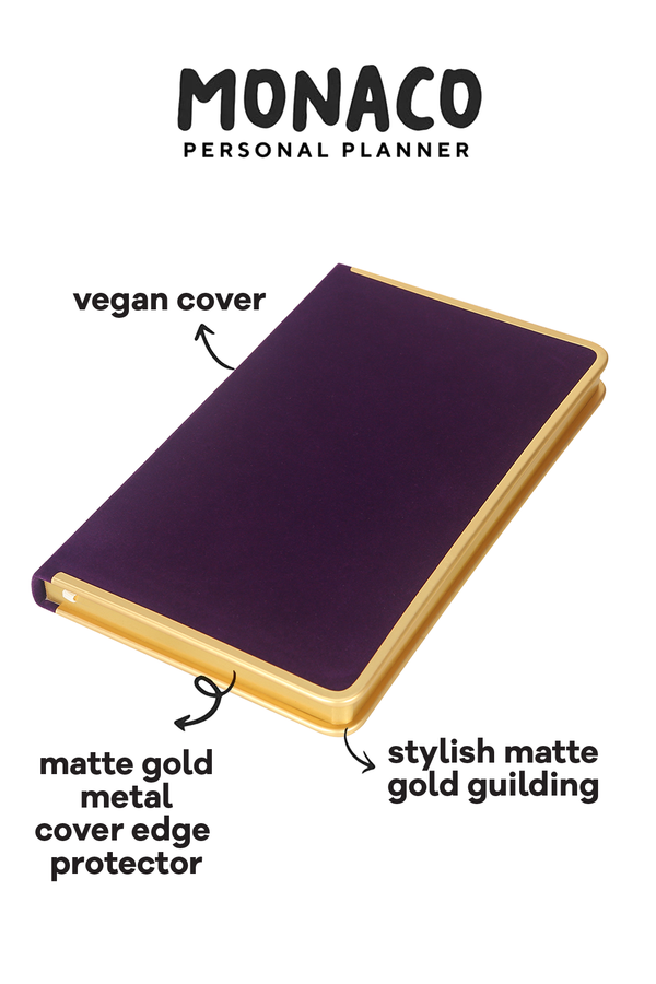 Purple Suede A6 Monaco Undated Personal Planner