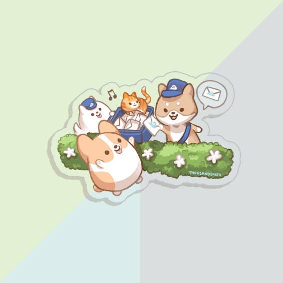 Newsletter Delivery Transparent Vinyl Sticker