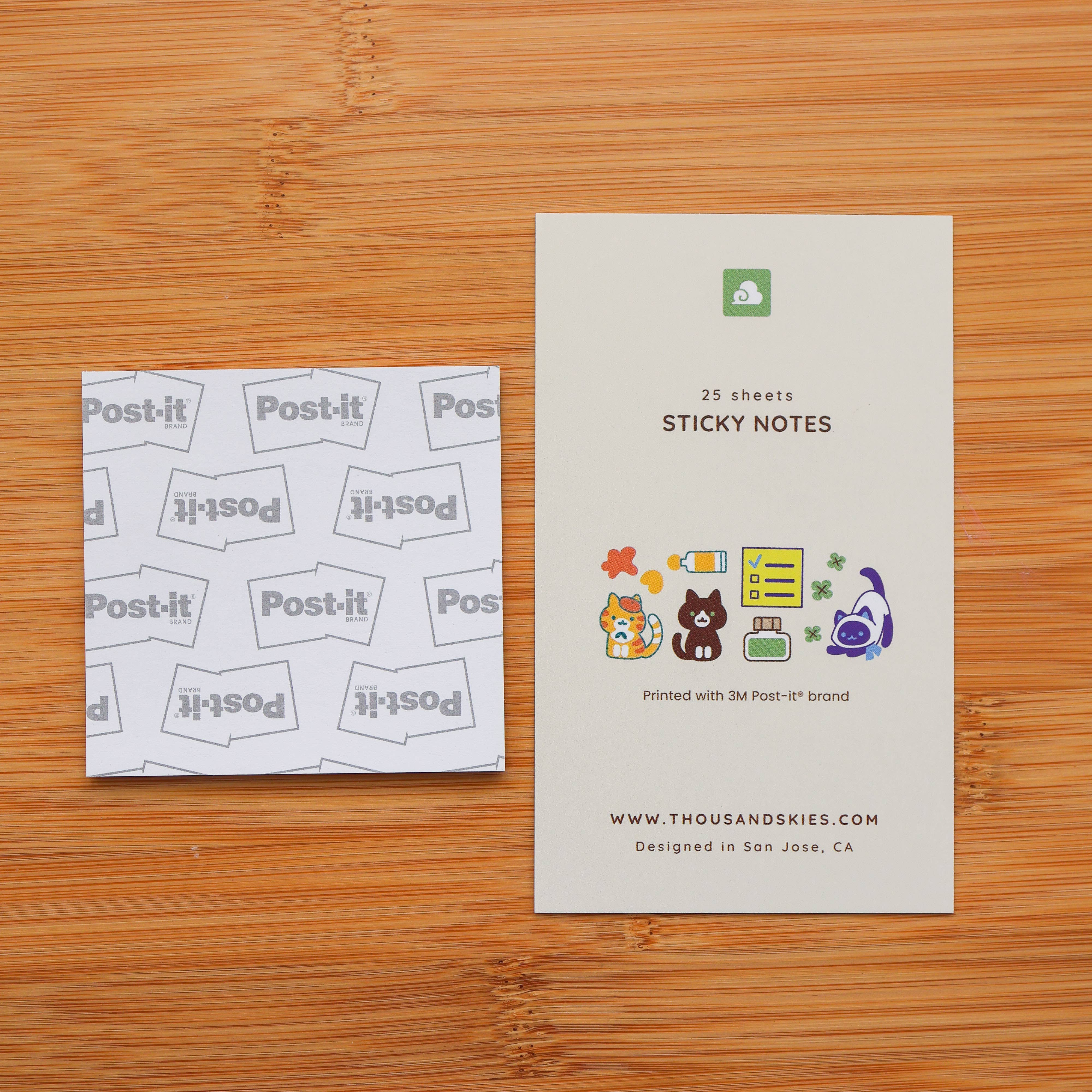 Stationery Cats Sticky Notes