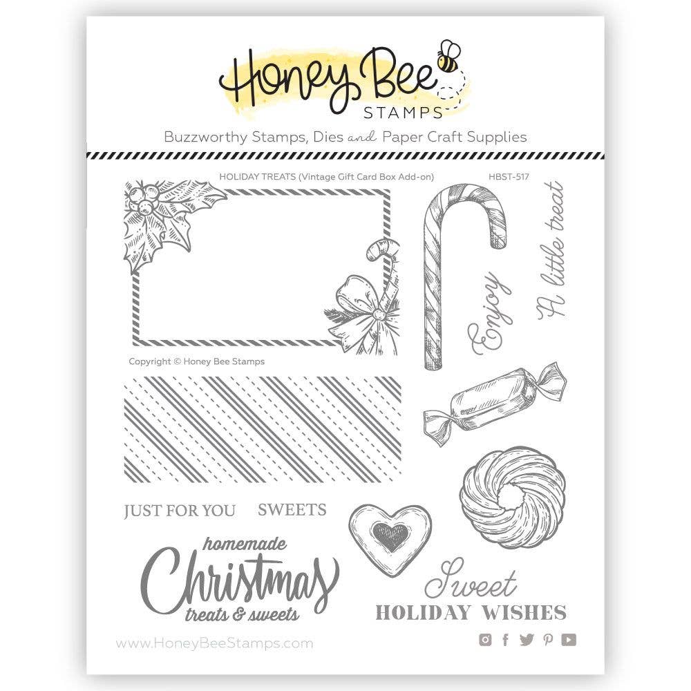 Holiday Treats 6x6 Clear Stamp Set | Vintage Gift Card Box Add-On {Retired}