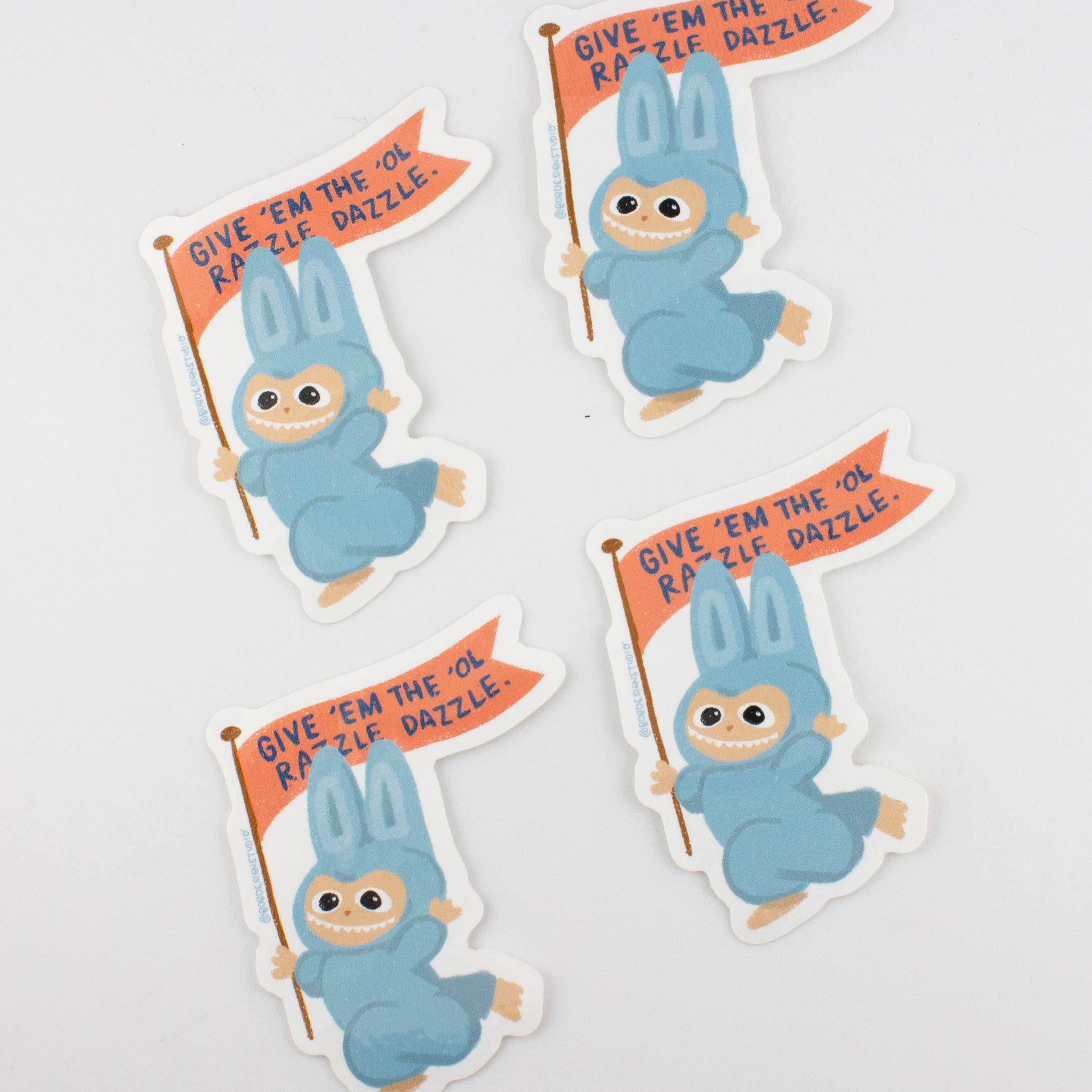 Give 'Em The Ol' Razzle Dazzle Little Monster Vinyl Sticker