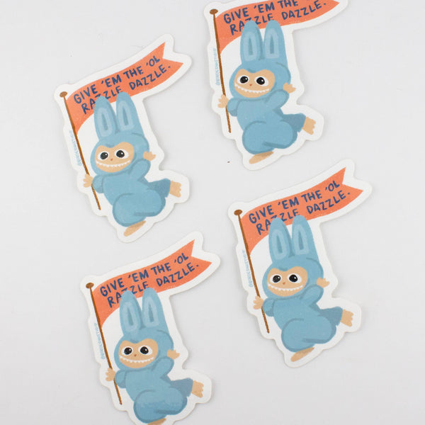 Give 'Em The Ol' Razzle Dazzle Little Monster Vinyl Sticker