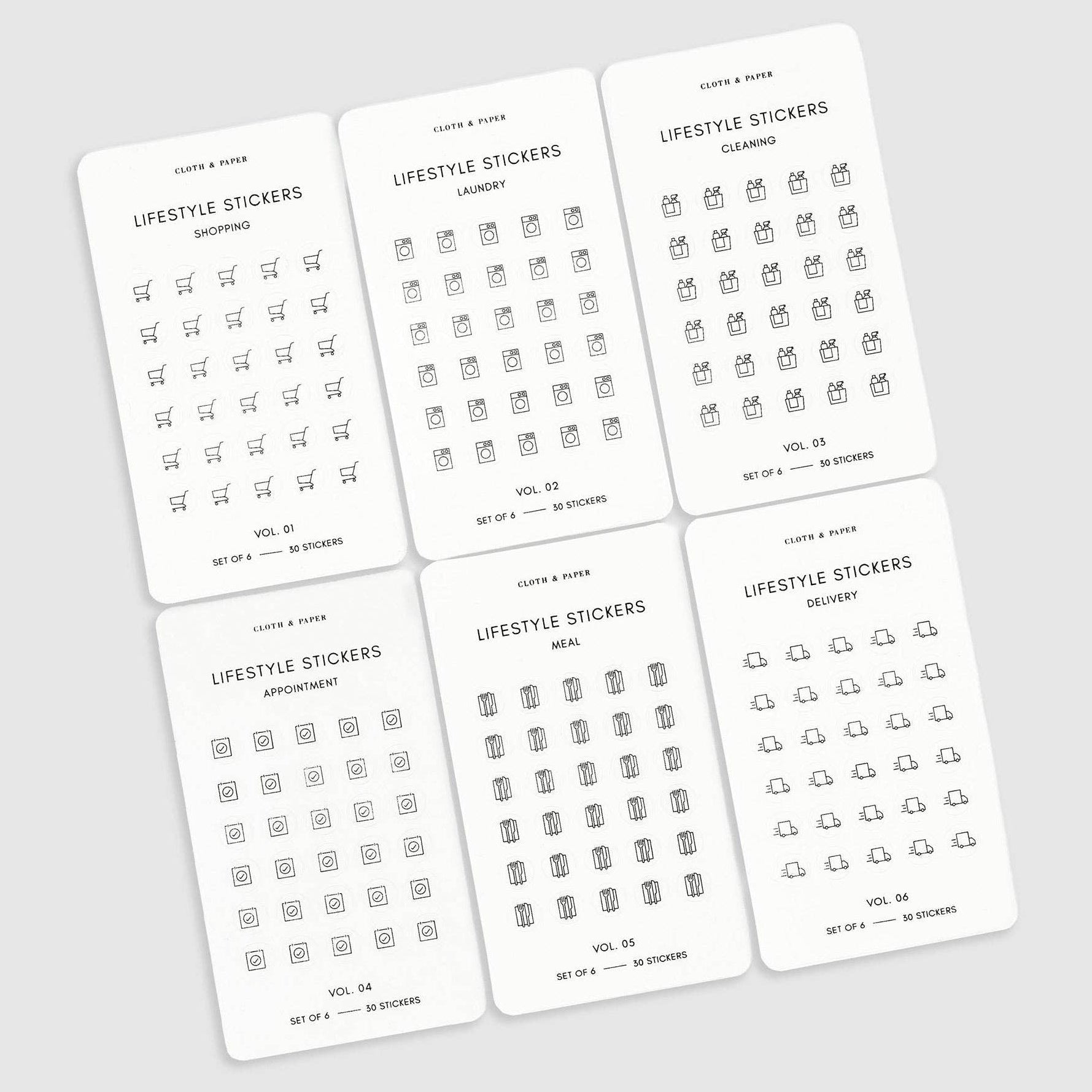 {coming soon!} Lifestyle Transparent Mini Icon Stickers
