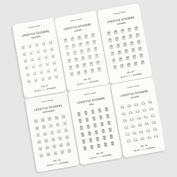 {coming soon!} Lifestyle Transparent Mini Icon Stickers