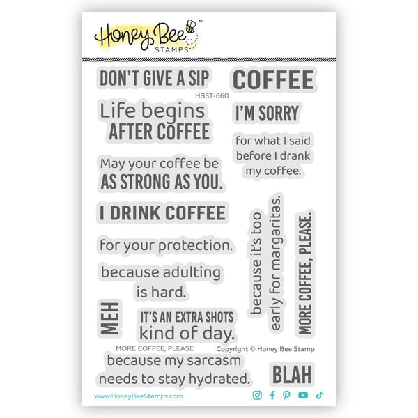 More Coffee Please 4x6 Clear Stamp Set