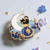 Deep Sky and a Black Cat Enamel Pin