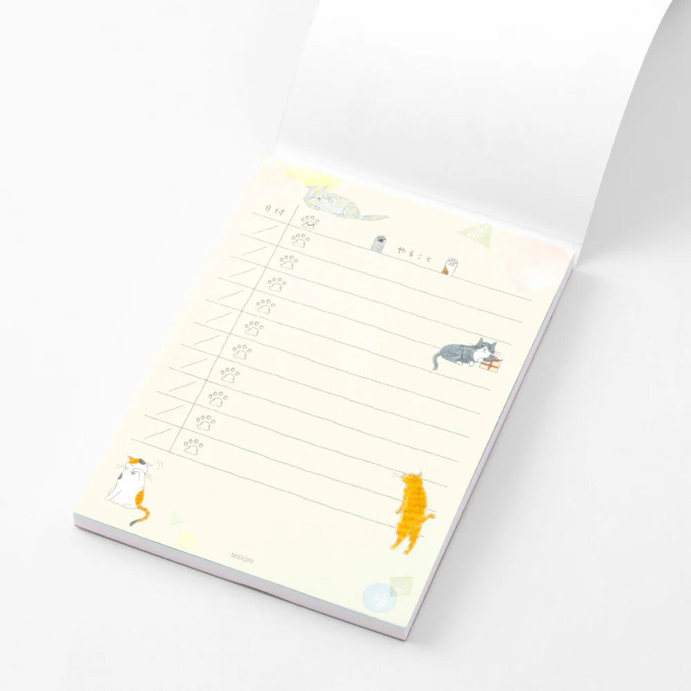 Cute Cat To Do List Memo Pad