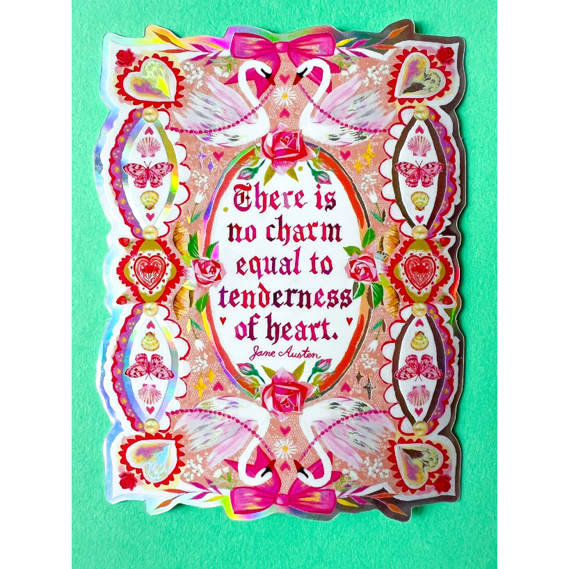 Tenderness of Heart Sticker with Holographic Accents
