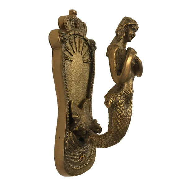 Mermaid Coat Hanger in Antiqued Brass