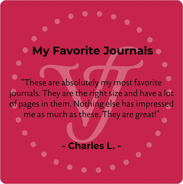 Red 5-Year A6 Vintage Vegan Leather Journal