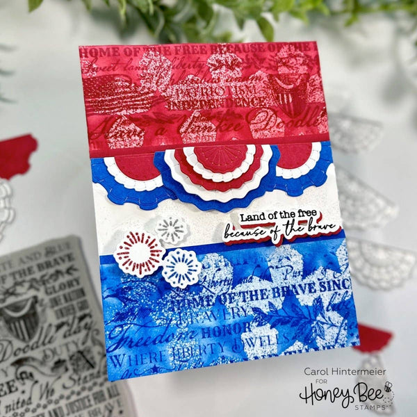 Land Of The Free 5x6 Rubber Cling Stamp Set