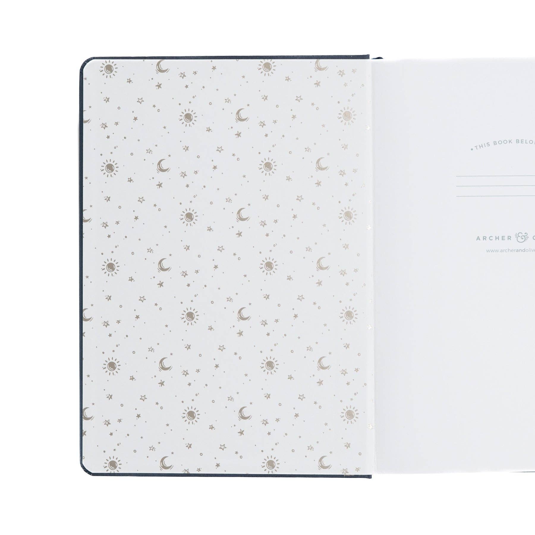 Forest Foxes Dot Grid Notebook w/ Buckram Fabric Cover