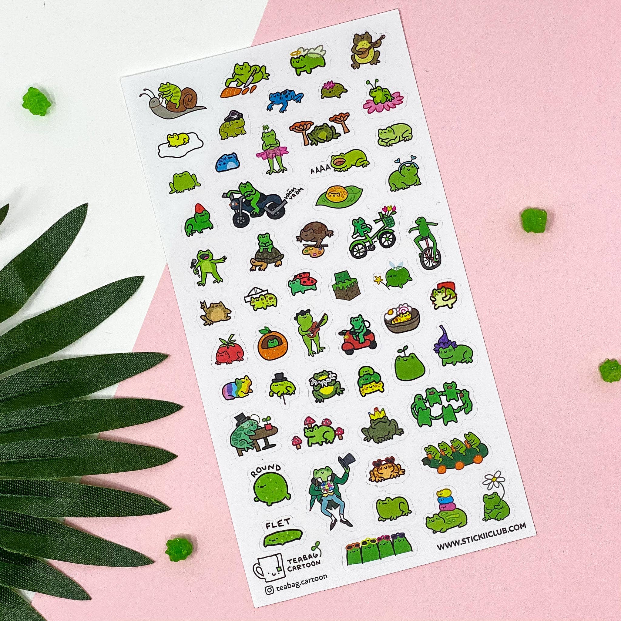 Little Frogs Sticker Sheet | @teabag.cartoon