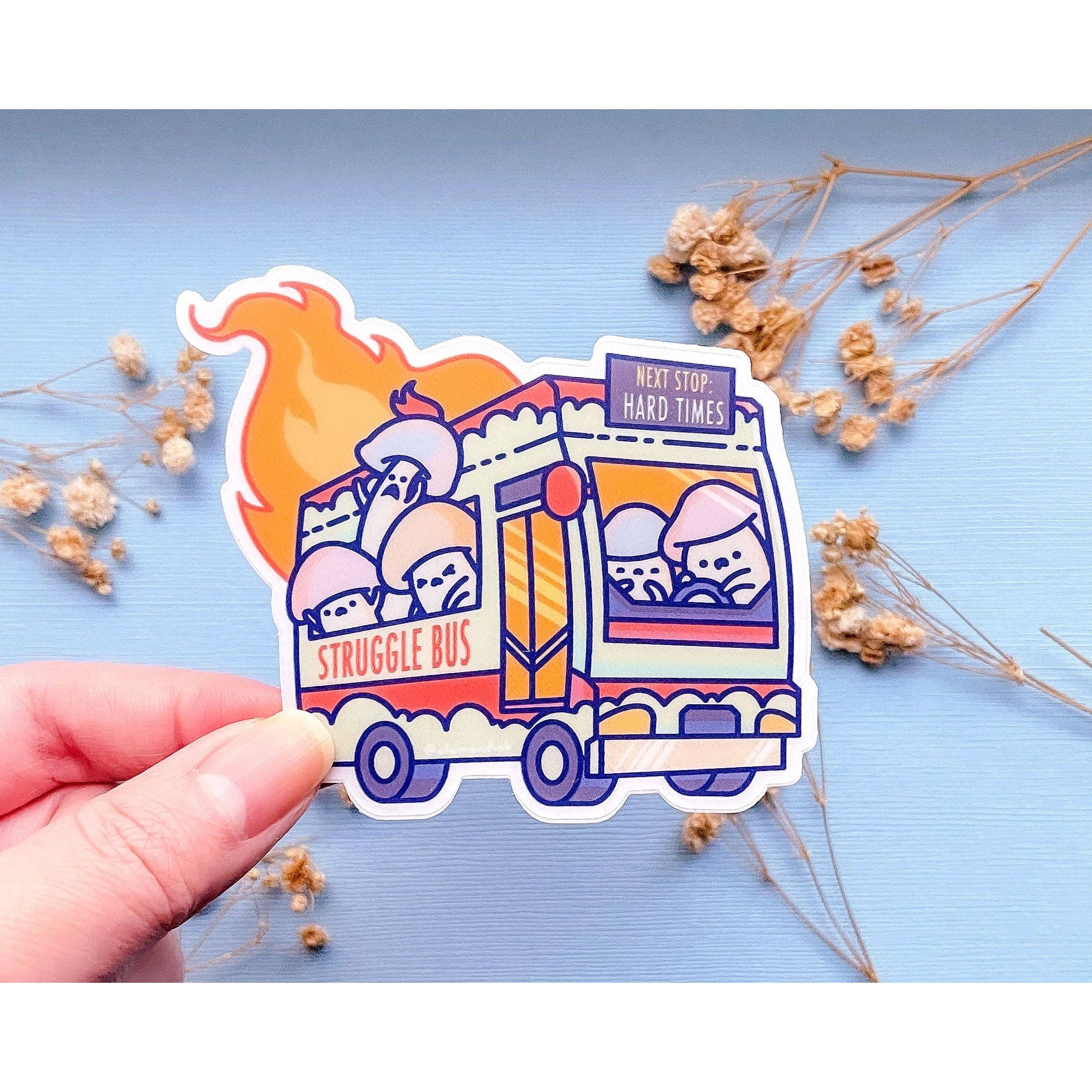 Struggle Bus Clear Vinyl Sticker