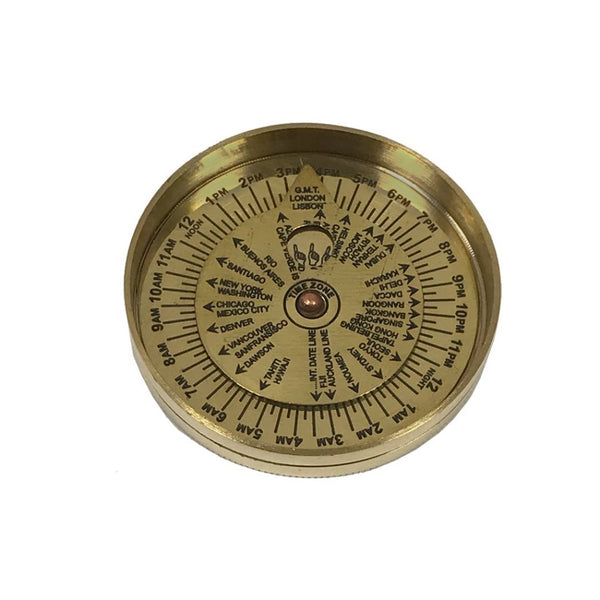 Polished Brass Sundial Compass