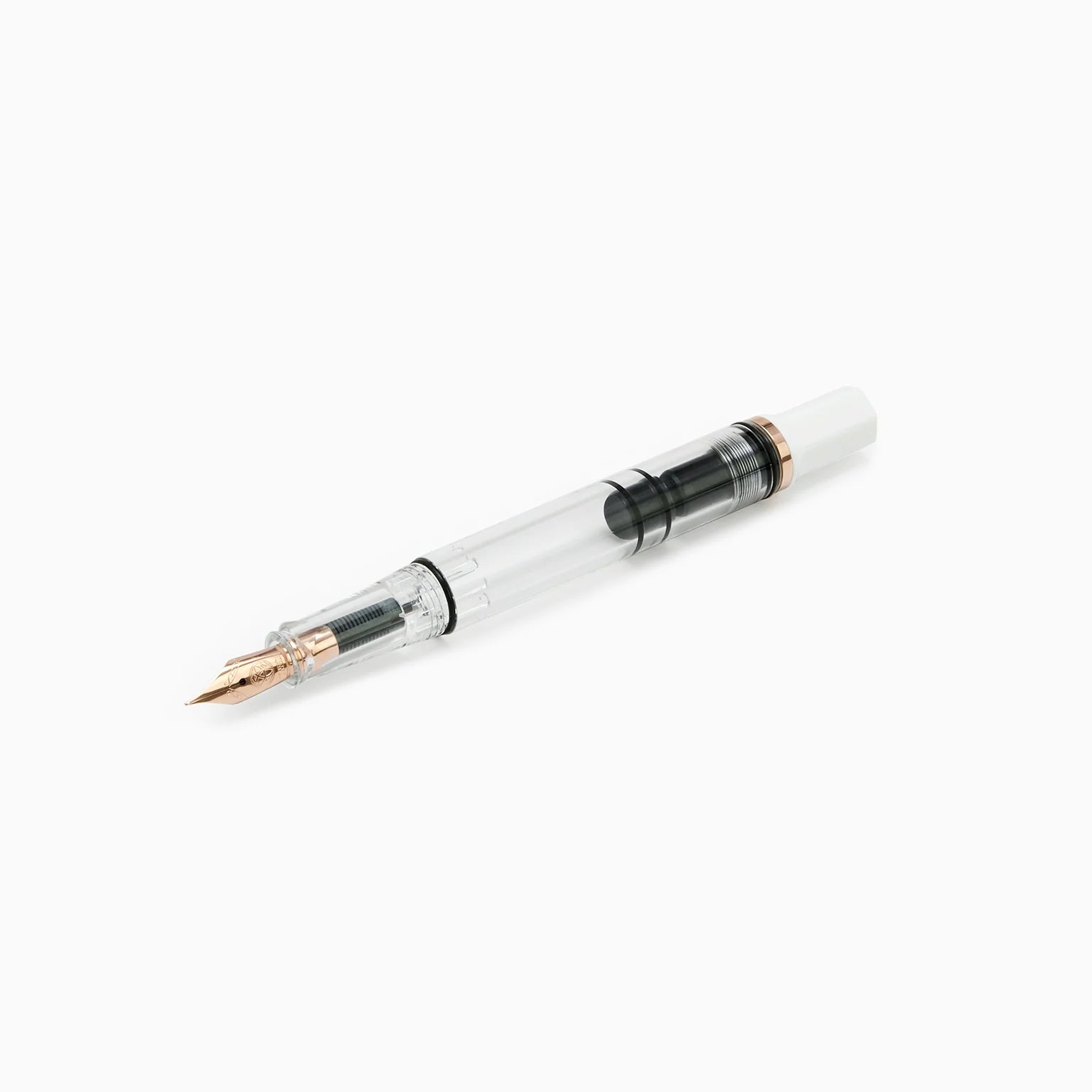 White w/ Rose Gold Eco Fountain Pen