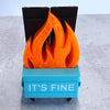 Illuminated Dumpster Fire Zen Garden Mini Desk Decor