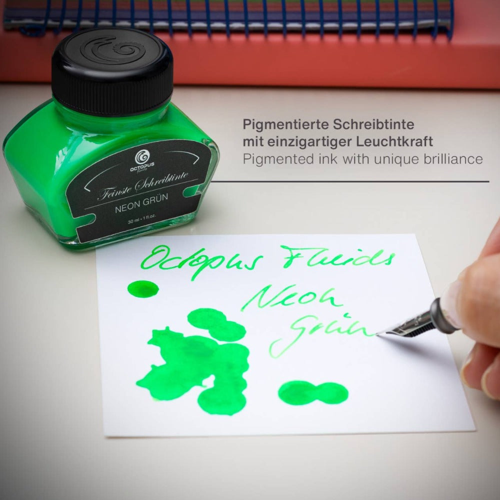 Neon Highlighter Green Pigmented Fountain Pen Ink