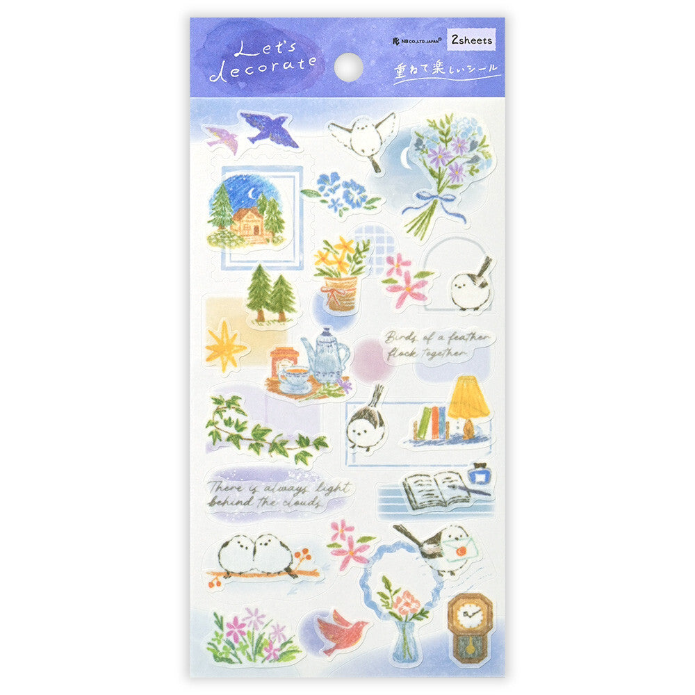 Long-tailed Tits Deco Time Layering Stickers