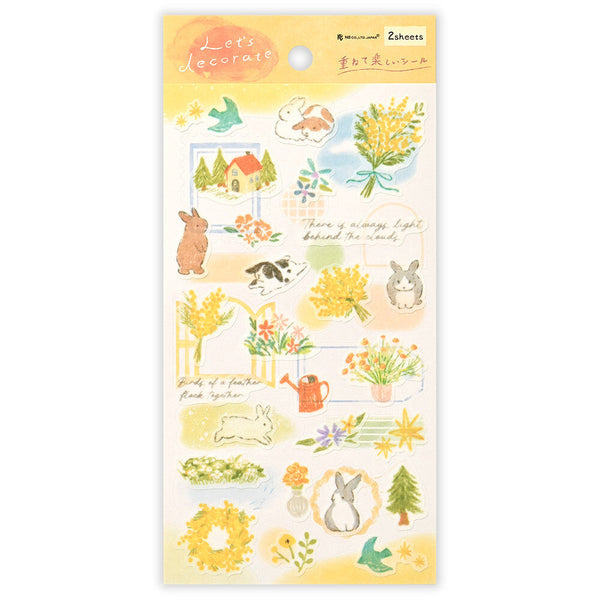 Rabbits Deco Time Layering Stickers