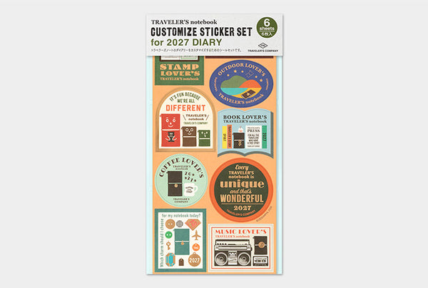 Traveler's Notebook 2027 Customized Sticker Set