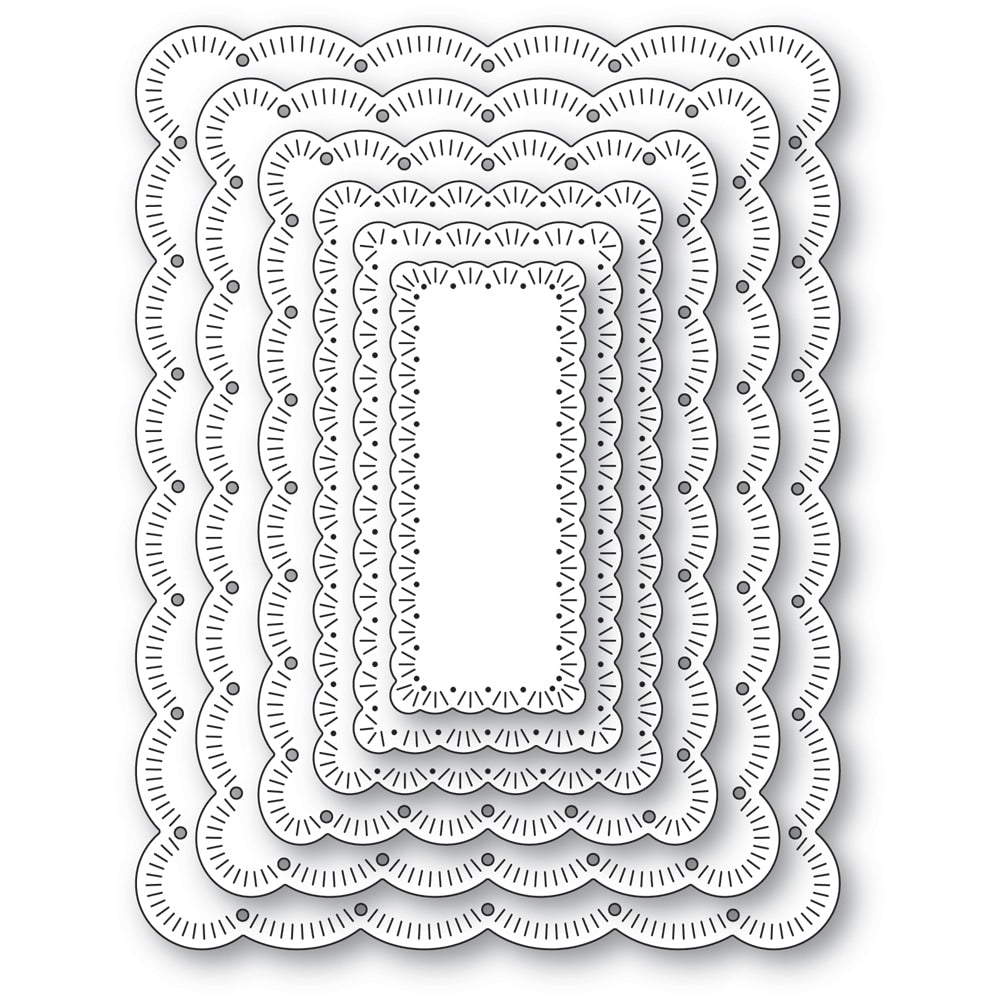 Fringed Scalloped Nesting Frames Die Set