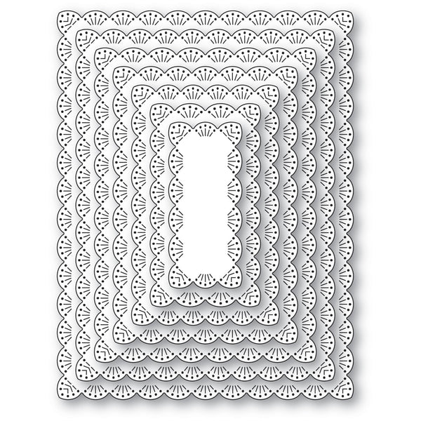 Fan Stitch Scalloped Nesting Frames